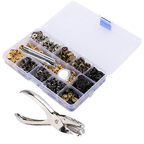 OVAQUIXI Metall -Snap -Verschlussen Kit mit 6 Farboptionen 120 Set für Kleidungsdekoration und Reparaturzubehör OVAQUIXI Metall -Snap -Verschlussen Kit mit 6 Farboptionen 120 Set für Kleidungsdekoration und Reparaturzubehör von OVAQUIXI