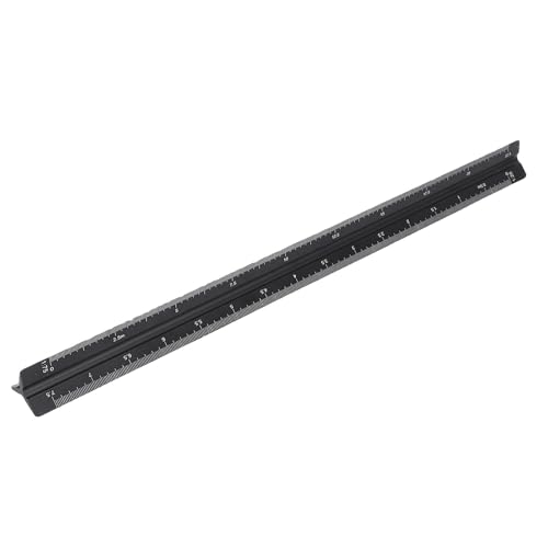 OVAQUIXI Metrik Triangular Engineer Scale Lineal, Aluminiumkonstruktion, Präzisionsmarkierungen, Ideal für Studenten und Zeichner, 30 Cm Schwarz OVAQUIXI Metrik Triangular Engineer Scale Lineal, Aluminiumkonstruktion, Präzisionsmarkierungen, Ideal für Studenten und Zeichner, 30 Cm Schwarz von OVAQUIXI