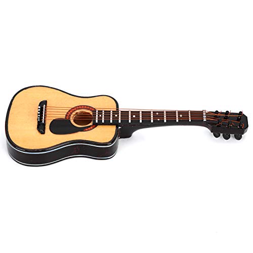 OVAQUIXI Mini -Gitarrendekoration Model Ornament Geschenkhandwerk mit Stand Aufbewahrungsbox für Freunde und Familiensammlung Holz 15 Cm OVAQUIXI Mini -Gitarrendekoration Model Ornament Geschenkhandwerk mit Stand Aufbewahrungsbox für Freunde und Familiensammlung Holz 15 Cm von OVAQUIXI