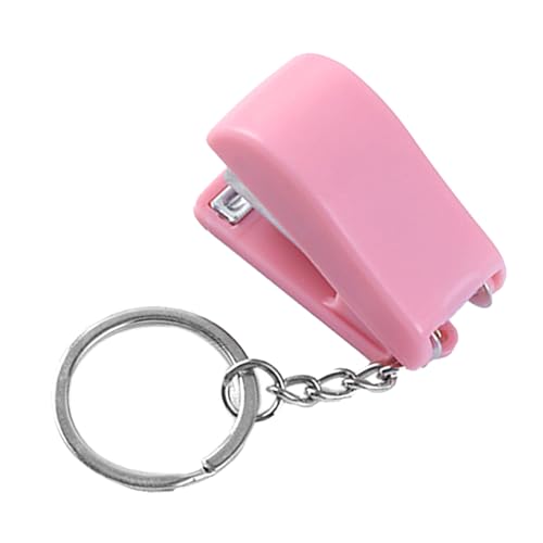 OVAQUIXI Mini -Metall -Hefter Keychain Niedliche Cartoon Design Taschenhefter, Langlebige Aufführung für Studentische Schriftsteller, Kunststoff/Metall (PINK) von OVAQUIXI