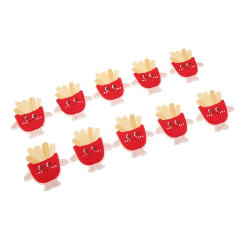 OVAQUIXI Niedliche Französische Pommes Bestickte Pflaster Modische Nähen auf Eisen auf Flecken 10 Prozent für Kleidungszubehör Scrapbooking -Anfänger von OVAQUIXI