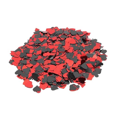 OVAQUIXI Night Party Confetti Tischstreuung - 60g Party Dekorationen Werfen Konfetti für Hochzeits Geburtstag Kunst DIY Craft Projects (Roter Pflaumenquadrat gemischt) von OVAQUIXI