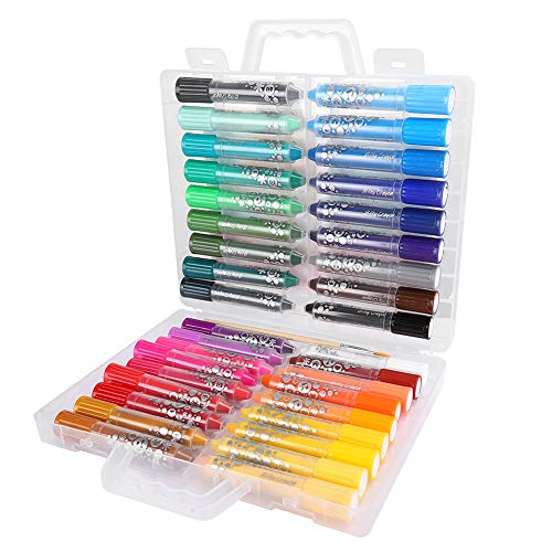 OVAQUIXI Ölpastelle Nicht -toxische Malerei Stift Set für, Reichhaltige Farben, Rotierendes Kerndesign, Wasserlösliche Buntstiftstab für Kunstbedarf, 36 Ölpastelle + 1 Malerei Stiftbürste, Geeignet von OVAQUIXI