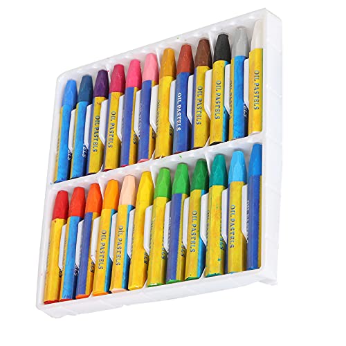 OVAQUIXI Ölpastellset Lebendige Farben Glattes Mischmalerei Buntstift-Set für, Künstler, 12-Pack (Neue 24 Farben (im Karton)) von OVAQUIXI