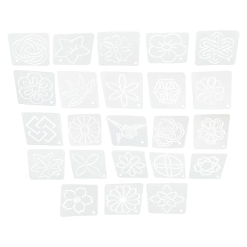 OVAQUIXI PP Quilt -Vorlage 23pcs Set Kleidung Schneidemuster Vorlagen für Handgefertigtes Handwerk Stickerei Zeichnen Verfolgt Halb Transparentes Design Verfolgt von OVAQUIXI