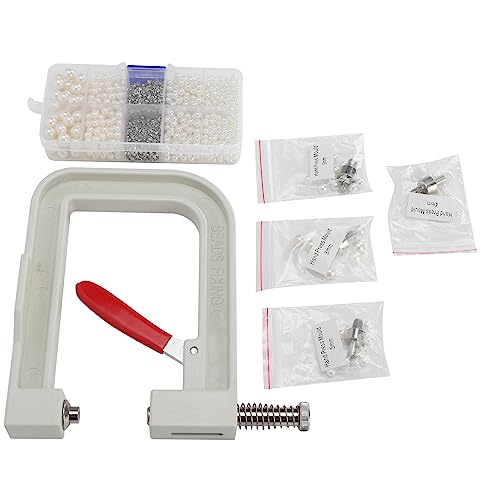 OVAQUIXI Perle Setting Hand Press Machine Kit Einfach zu Bedienende DIY Perle-Einstellung für Kleidung Schuhe Schmuck für DIY-Enthusiasten Plastikmaterial OVAQUIXI Perle Setting Hand Press Machine Kit Einfach zu Bedienende DIY Perle-Einstellung für Kleidung Schuhe Schmuck für DIY-Enthusiasten Plastikmaterial von OVAQUIXI