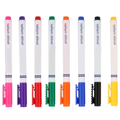 OVAQUIXI Personalisierte -Stoffmalerei Stift Set für T-Shirt -Kunstzubehör, 8pcs Kleidung Malerei Stift für Ungegroßen Textilien und Sportschuhe (8-farbiger Stift) von OVAQUIXI