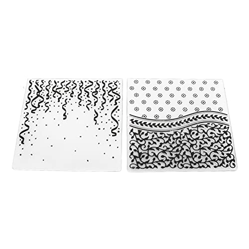 OVAQUIXI Prägedulde Langlebige Kunststoff Textureffekt Papierkunst DIY Craft 2pcs für Kartenherstellung, Scrapbooking, Umschläge OVAQUIXI Prägedulde Langlebige Kunststoff Textureffekt Papierkunst DIY Craft 2pcs für Kartenherstellung, Scrapbooking, Umschläge von OVAQUIXI