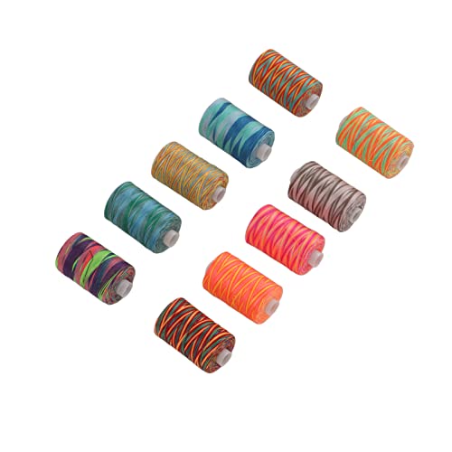 OVAQUIXI Premium 10pcs Stickmaschine Maschinenfadenvariabte Design Great Polyester -Faden für die Meisten Szenarien von OVAQUIXI