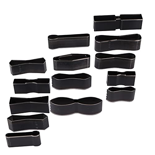 OVAQUIXI Premium-Stahl Lederform Punch Set Rostbeständiges 15-Teile-Cutter-Werkzeug Zum Handwerk für Manuelle Stanzmaschinen Benutzer Benutzer von OVAQUIXI