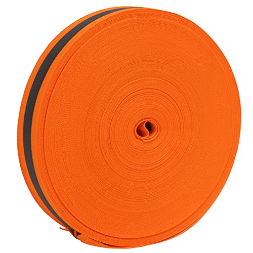 OVAQUIXI Reflektierende Bandweiche Langlebig Flexibel für die Verbesserung der Nachtsicherheit für Sport- und Outdoor -Enthusiasten 50 Meter 1 Roll (fluoreszierendes Orange) von OVAQUIXI