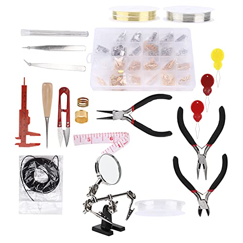OVAQUIXI Schmuck Making Set Professionelle Zange Perlen -Kunsthandwerk Accessoires für Enthusiasten zu Hause von OVAQUIXI