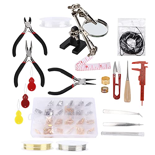 OVAQUIXI Schmuck Making Set Professionelle Zange Perlen -Kunsthandwerk Accessoires für Enthusiasten zu Hause von OVAQUIXI