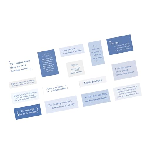 OVAQUIXI Scrapbooking Paper Pad Süße Scrapbook Papers für Handbuch Fotoalbum, 45 Blätter Stilvoller Journaling (BLUE) von OVAQUIXI