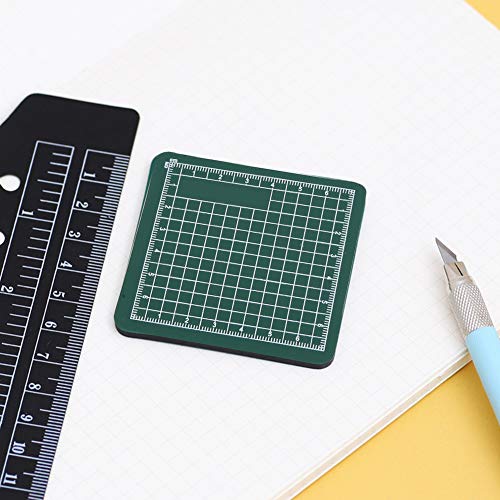 OVAQUIXI Selbstheilende PVC-Schneidematte für Handwerksmodell 2PCS 8x8cm Nicht Reflektierender Papier Schnittstempel DIY Desktop-Schutzrasterlinie von OVAQUIXI