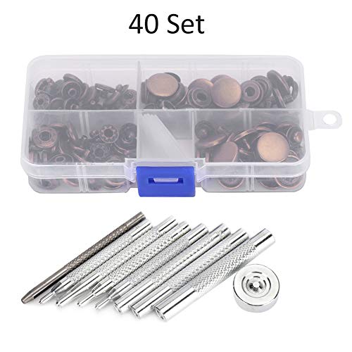 OVAQUIXI Snap - -Metall + Eisen Installationswerkzeug für Kleidung Hemden Jeans Jacken Schichten Rostbestelles Tragbares Snap Kit, 40 Set Tasten Kit für Kleidungszubehör OVAQUIXI Snap - -Metall + Eisen Installationswerkzeug für Kleidung Hemden Jeans Jacken Schichten Rostbestelles Tragbares Snap Kit, 40 Set Tasten Kit für Kleidungszubehör von OVAQUIXI