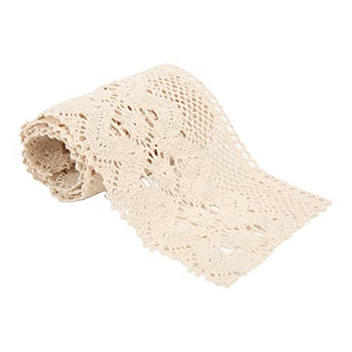 OVAQUIXI Spitzenverkleidung Schöner Baumwollfaden 10 Meter Klares Muster -Kleidungsdekoration DIY -Vorhang, Spitze Zum Nähen, Bastelspitze, Anwendbare Szene: Geburtstagsfeiern (Beige) von OVAQUIXI