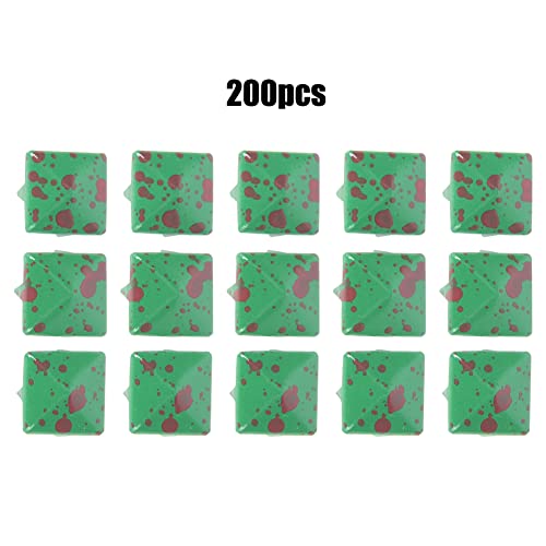 OVAQUIXI Square Niets Metall Stylish Schuhe Taschen Hüte Dekoration Accessoires für Lederhandwerk Nähen, 9mm 200pcs für Gürtel Hemdschuhe - Hellkaltes Brauner Schwarz Punkt (Grüne untere rote von OVAQUIXI
