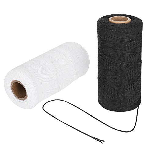 OVAQUIXI Stickerei-Garn Gewinde, 2 Stück 8/4 Baumwolle, Garn Gewinde Durchmesser 1mm/0,04 in Rollen Länge 250 Meter/820,2 Ft Schwarz-Weiß OVAQUIXI Stickerei-Garn Gewinde, 2 Stück 8/4 Baumwolle, Garn Gewinde Durchmesser 1mm/0,04 in Rollen Länge 250 Meter/820,2 Ft Schwarz-Weiß von OVAQUIXI