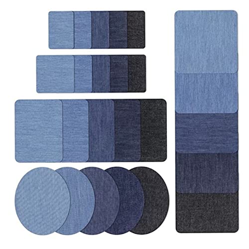 OVAQUIXI Stickte Patches für Jackenhemden 25 PCs Einfach zu Auftragen Denim -Eisen auf Reparaturflächen Auftragen von OVAQUIXI