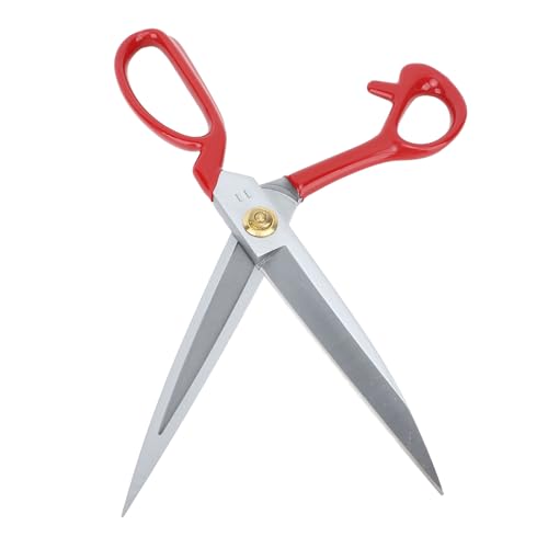 OVAQUIXI Stoffschere Rostbezogene Edelstahl -Nähschere für Glatte Schneidflächen, eine Breite Palette von Verwendungsmöglichkeiten für Innendekoration, 2pcs (Red Griff 11 Zoll) von OVAQUIXI