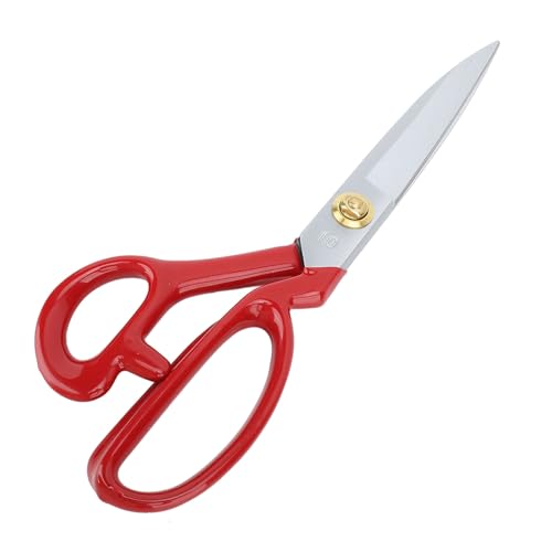 OVAQUIXI Stoffschere Rostbezogene Edelstahl -Nähschere für Glatte Schneidflächen, eine Breite Palette von Verwendungsmöglichkeiten für Innendekoration, 2pcs (Roter Griff 10 Zoll) von OVAQUIXI