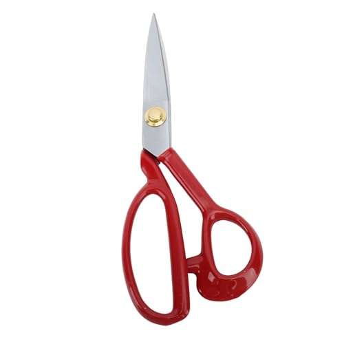 OVAQUIXI Stoffschere Rostbezogene Edelstahl -Nähschere für Glatte Schneidflächen, eine Breite Palette von Verwendungsmöglichkeiten für Innendekoration, 2pcs (Roter Griff 8 Zoll) von OVAQUIXI