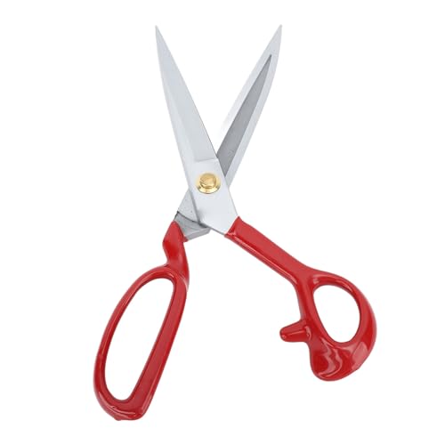 OVAQUIXI Stoffschere Rostbezogene Edelstahl -Nähschere für Glatte Schneidflächen, eine Breite Palette von Verwendungsmöglichkeiten für Innendekoration, 2pcs (Rotes Griff 12 Zoll) von OVAQUIXI