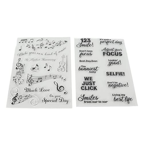 OVAQUIXI TPR Material Transparent Stempel für Fotoalbumendekoration, Wiederverwendbarer Stempel für Papierhandwerk, 2 PCs für Scrapbooking -Enthusiasten OVAQUIXI TPR Material Transparent Stempel für Fotoalbumendekoration, Wiederverwendbarer Stempel für Papierhandwerk, 2 PCs für Scrapbooking -Enthusiasten von OVAQUIXI