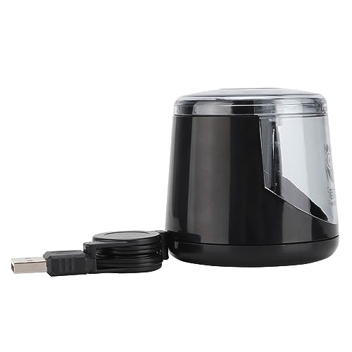 OVAQUIXI Tragbarer Elektrischer Bleistiftspitzer Automatisches Einzelloch, ABS -Material, USB/Batterie -Dual Leistung, Ideal für Kinderstaatsstudenten, Einfach zu Tragen und zu Verwenden (BLACK) von OVAQUIXI