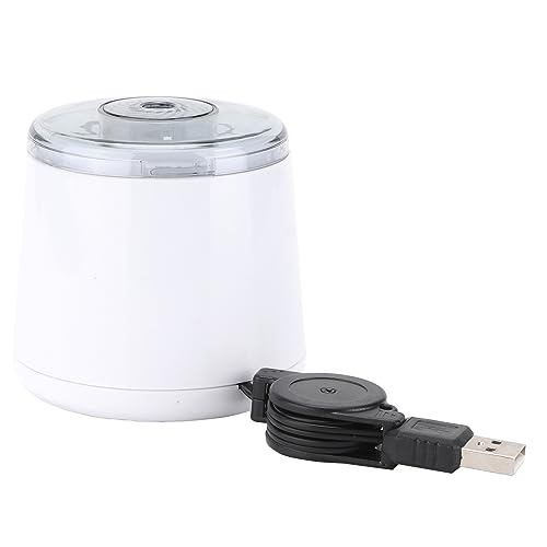 OVAQUIXI Tragbarer Elektrischer Bleistiftspitzer Automatisches Einzelloch, ABS -Material, USB/Batterie -Dual Leistung, Ideal für Kinderstaatsstudenten, Einfach zu Tragen und zu Verwenden (WHITE) von OVAQUIXI