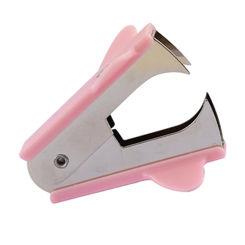 OVAQUIXI Tragbares Heftklammern Puller Leichtes Staples Entfernungsinstrument für DIY -Projekte zu Hause, Metall (PINK) von OVAQUIXI