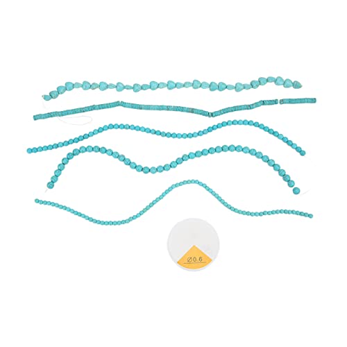 OVAQUIXI Türkis Perlen Schmuck Set für das Erstellen Exquisiter DIY -Armbänder Halsketten Ohrringe, Carnivals Handgefertigte Urlaubsgeschenke für Frauen Mädchen 8mm Scheiben Liebesperlen von OVAQUIXI