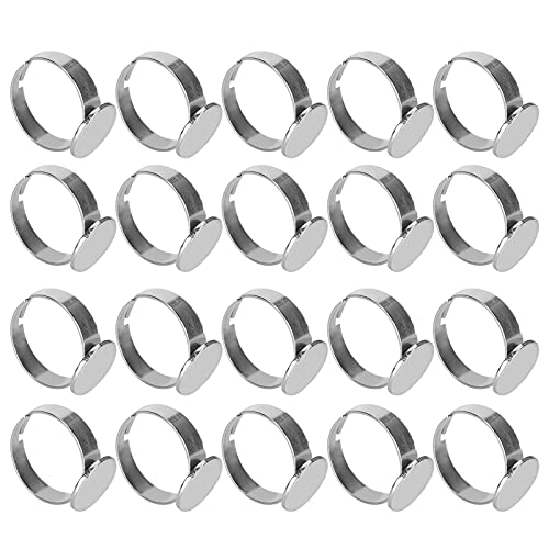 OVAQUIXI Verstellbare Edelstahl -Flachringbasen für DIY -Schmuckherstellung, 20pcs Halbfinale Ringe für Haushandwerk OVAQUIXI Verstellbare Edelstahl -Flachringbasen für DIY -Schmuckherstellung, 20pcs Halbfinale Ringe für Haushandwerk von OVAQUIXI