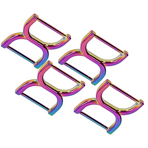 OVAQUIXI Verstellbare Schnallenhandwerksringe Einfach Gebrauchte D -Ringe für Lederbeutel 4pcs Eisen von OVAQUIXI
