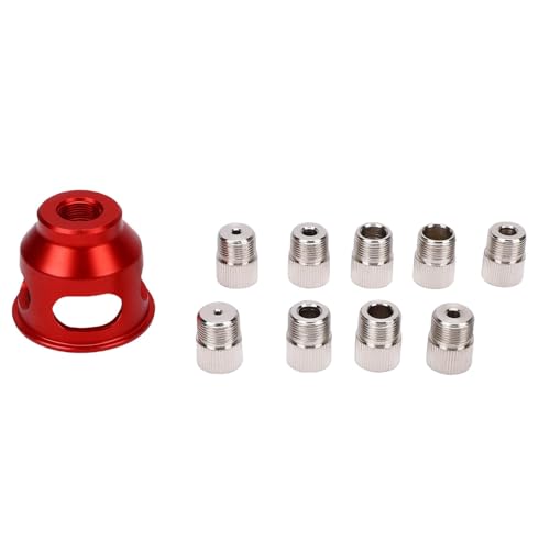 OVAQUIXI Vertikaler Bohrer Guid e, Aluminium Legierung 90 Grad Winkel Bohrloch Guid e mit 9 Bohr Buchsen 3-10mm/0, 12-0, 39in für Tischler Rot OVAQUIXI Vertikaler Bohrer Guid e, Aluminium Legierung 90 Grad Winkel Bohrloch Guid e mit 9 Bohr Buchsen 3-10mm/0, 12-0, 39in für Tischler Rot von OVAQUIXI