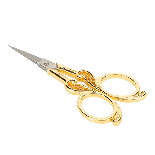 OVAQUIXI Vintage Edelstahlfahrzeuge mit Geschnitzten Griffsanstrengungen für Stickereien, Ideale Nähenthusiasten und Liebhaber (GOLD) von OVAQUIXI