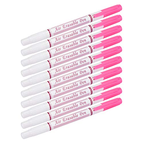 OVAQUIXI Wasser Löschbarer Stiftstoffpinsel -Marker Werkzeug 10pcs Doppelkopf für Kleidungsschuhe Leder Rot Blau Purpl (Rot) von OVAQUIXI