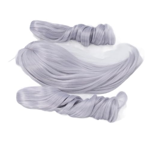 OVAQUIXI Weiche Seidenpuppenperücke mit Guter Plastizität, Langes Lebensdauer für Puppen -Lange Haare, Geeignet für die Dekoration von Heimat und Schlafsaal (Dunstblau) von OVAQUIXI