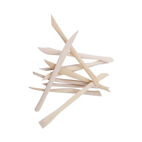 Polymer -Ton -Skulptionswerkzeuge für Holz Holztonmodellierung 10 Stcs mit Ergonomischem Design Gesetzt von OVAQUIXI