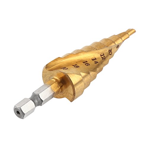 Premium High Speed ​​Steel Beschichtetes Stiefmaschinenbohrer Zum Bohren von 4-20 Mm Löchern - für Dünne Eisenbleche, Aluminium, PVC und Holzbrett - Hex Shank Elektrowerkzeug von OVAQUIXI