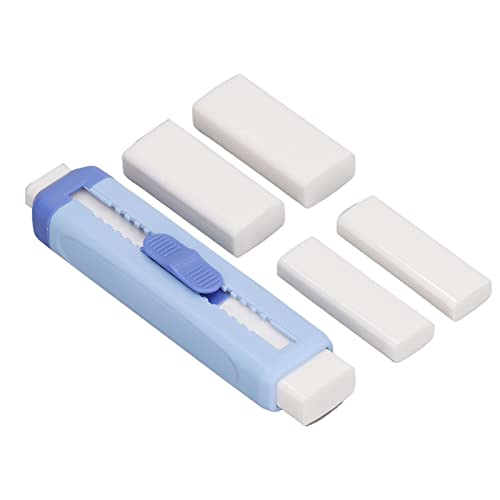 Push Pull Eraser Doppelende ABS -Shell -Schieber Retactractable Radiergummi Schulmaterial für (BLUE) von OVAQUIXI