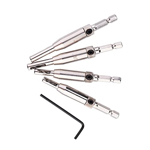Selbstzentrierende Türscharnierbohrmaschine Bit Set Lobable Change Woodworking Tool für Carpenter mit 4PCS -Messingbohrer für Hausverbesserungsprojekte Selbstzentrierende Türscharnierbohrmaschine Bit Set Lobable Change Woodworking Tool für Carpenter mit 4PCS -Messingbohrer für Hausverbesserungsprojekte von OVAQUIXI