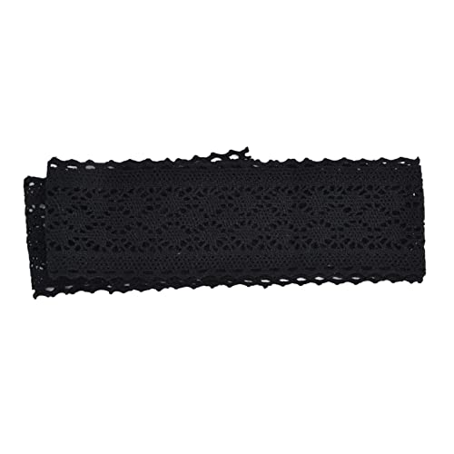 Spitzenausstattung Exquisites Vintage Blumenband für Hochzeitsfeier Hautfreundliche Umweltfreundliche Baumwoll weiß 10 Yards (BLACK) von OVAQUIXI