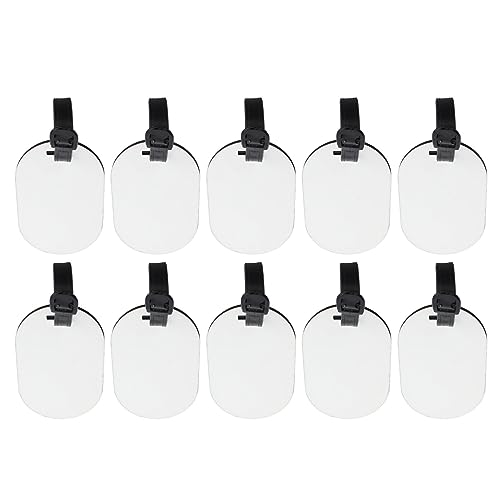 Sublimation Hellweißes MDF -Gepäck -Tag Set Haltlebige Dual Side Druckable Blind Tags, 10pcs für Koffer Rucksäcke (A3) von OVAQUIXI