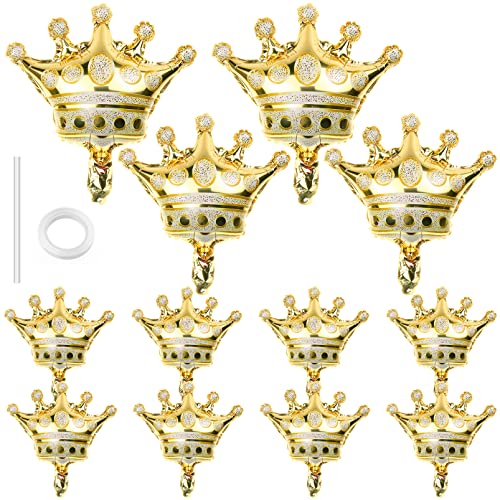 Kronenballons, 14 Stück Goldkronen-Folienballon, goldene Kronenballon, Aluminiumfolien-Ballons, Goldkronen-Dekoration für Königs- und Königin-Party, Royalty-Geburtstag, Hochzeit, Party, Babyparty, Kronenballons, 14 Stück Goldkronen-Folienballon, goldene Kronenballon, Aluminiumfolien-Ballons, Goldkronen-Dekoration für Königs- und Königin-Party, Royalty-Geburtstag, Hochzeit, Party, Babyparty, von OVBOVA
