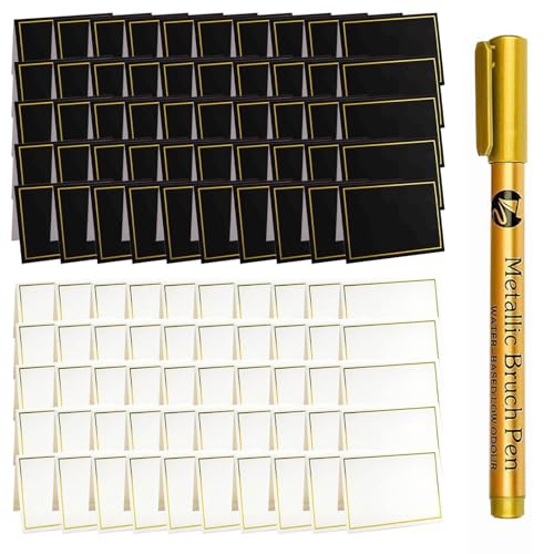 OVDGWC 100 Sitzkarten Und 1 Metallstift, Sitzkarte, Frist -Karte, Geeignet Für Hochzeiten, Partys, Bankette von OVDGWC