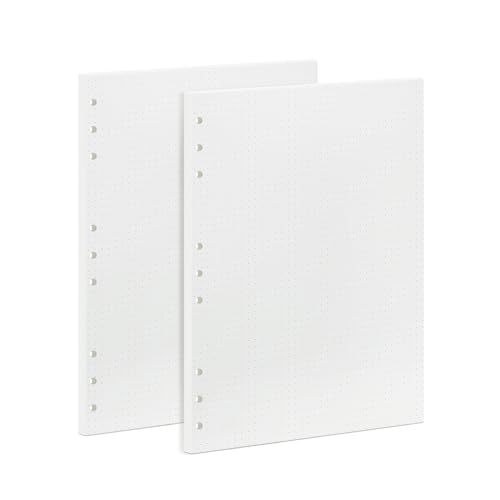 90 Blatt B5 Punktpapier OVISEEN 9 Löcher Punktiertes Nachfüllpapier für Ringordner & Bullet Journaling – Umweltfreundliches Büropapier (18x25,5 cm) von OVISEEN