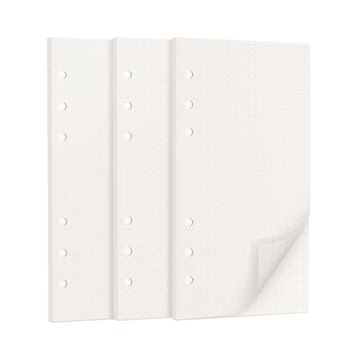 A6 Loseblatt-Nachfüllpapier, 135 Blatt Punktraster Planer-Nachfüllpackungen, 6-Ringbuch kompatibel, 100 g/m² Einlegepapiere für Notizbücher, Schule, Büro, College-Notizen, Journaling & Drucken A6 Loseblatt-Nachfüllpapier, 135 Blatt Punktraster Planer-Nachfüllpackungen, 6-Ringbuch kompatibel, 100 g/m² Einlegepapiere für Notizbücher, Schule, Büro, College-Notizen, Journaling & Drucken von OVISEEN