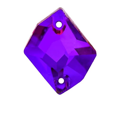 Violette Velours-Glassteine zum Aufnähen, flache Rückseite, für Hochzeitskleid, Dekoration, 17 x 21 mm, 15 Stück Violette Velours-Glassteine zum Aufnähen, flache Rückseite, für Hochzeitskleid, Dekoration, 17 x 21 mm, 15 Stück von OWEIEYEU